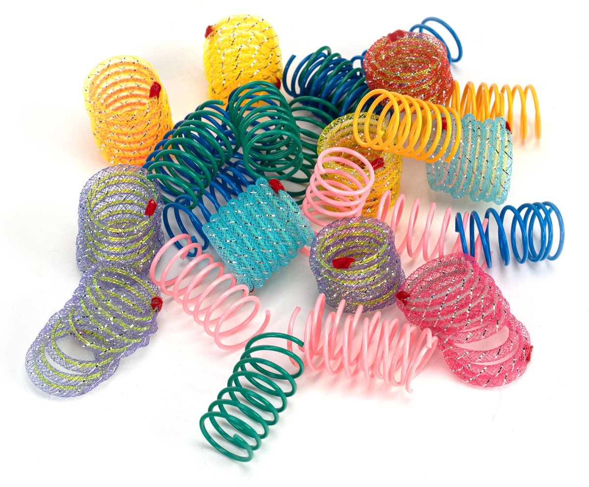  Moowi - Springveren 30 Stuks - Kat - Kattenveertjes - Kattenspeelgoed