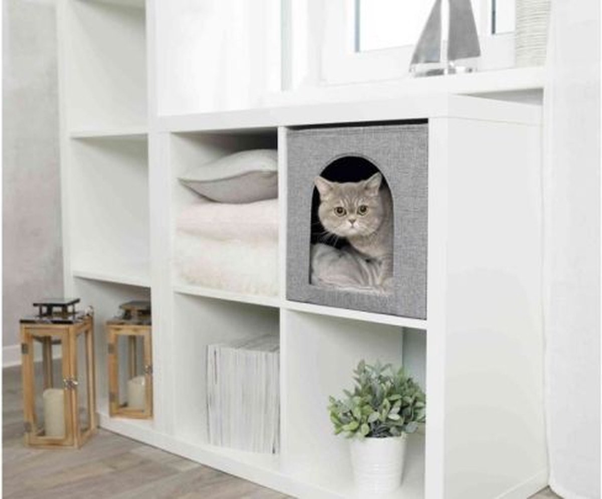  Trixie Kattenmand Iglo Ella Grijs - 33X33X37 CM