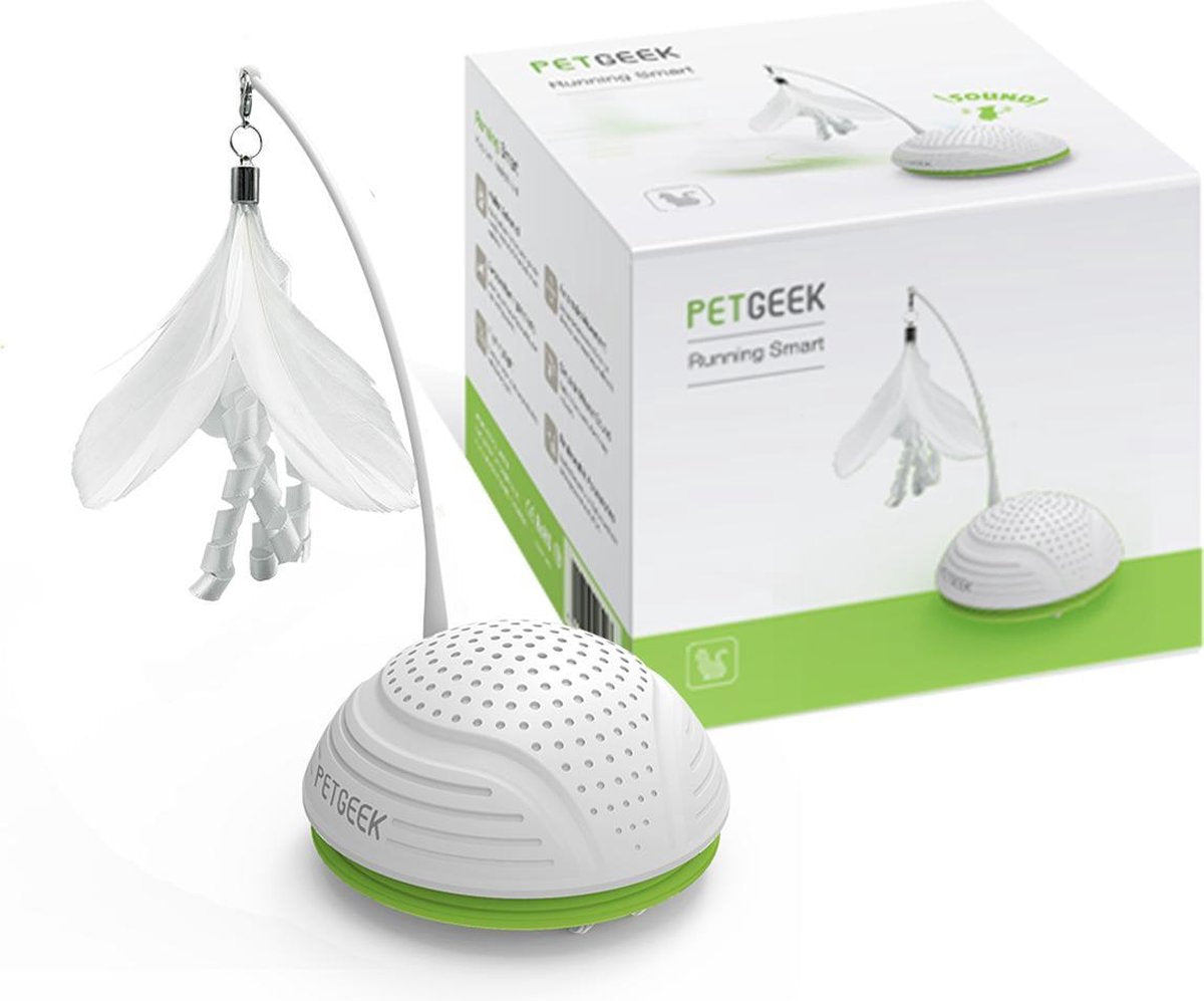 Petgeek Running Smart - Kattenspeeltjes Intelligentie - Kattenspeelgoed - Automatische Bewegingen - Kattenspeeltjes