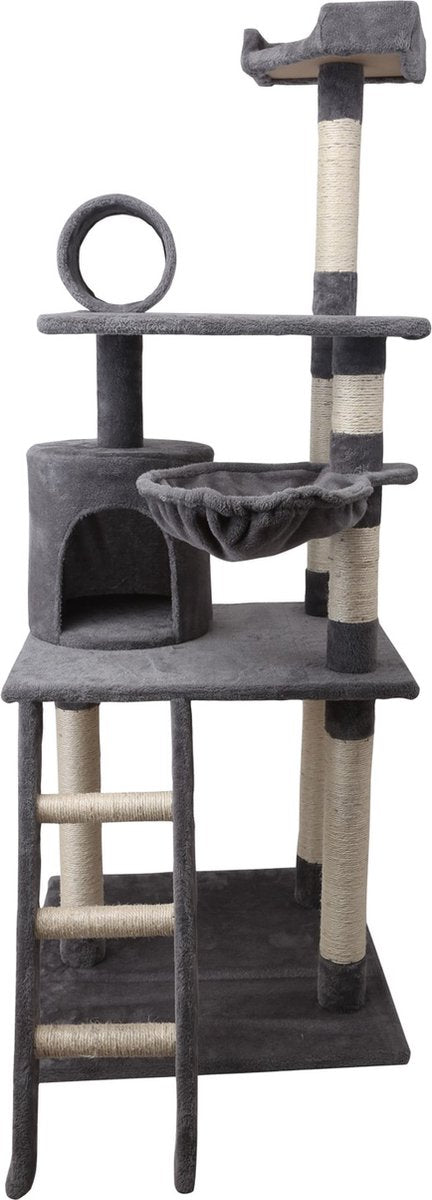 Nobleza Katten Krabpaal 40KQY - 59 X 59 X 156 Cm - Grijs