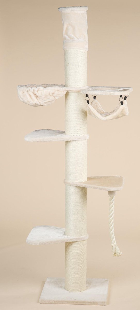  Krabpaal Plafondhoog Voor Grote Katten Maine Coon Tower Crown Crème Beige Van RHRQuality