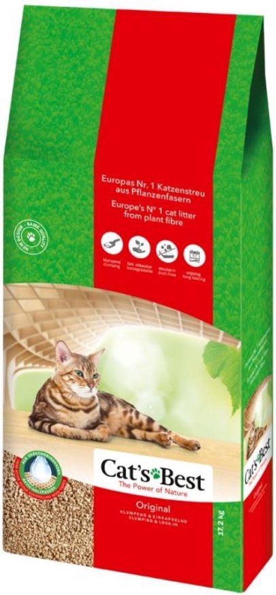  Cat's Best Öko Plus - Kattenbakvulling - 40 Ltr