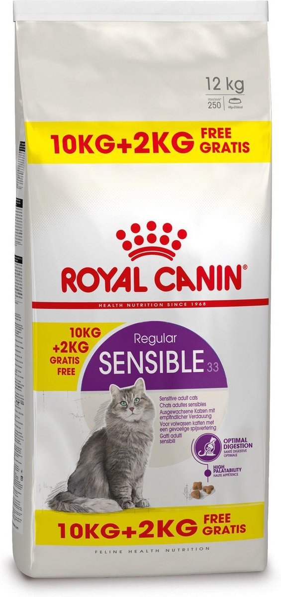  Royal Canin Sensible 33 - Kattenvoer - 10+2 Kg Bonusbag