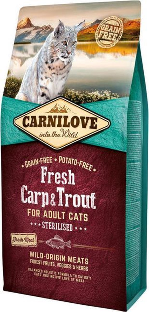 Carnilove Cat Grain Free Fresh Carp &amp; Trout 6 Kg - Kat