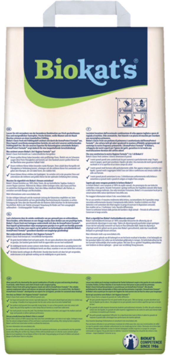  Biokat's Classic Fresh 3in1 - 18 L - Kattenbakvulling - Klontvormend - Lente Geur