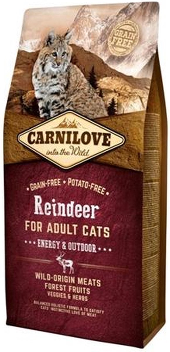  Carnilove Granenvrij Rendier Energy/Outdoor 6kg