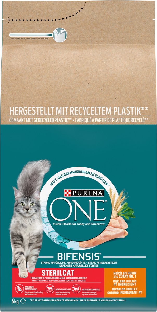  Purina ONE Sterilcat Adult - Kattenvoer Kip &amp; Tarwe - 6kg