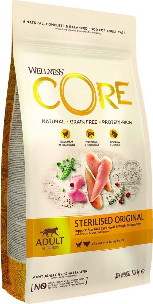  Wellness Core Grain Free Cat Sterilised Kip &amp; Kalkoen - Kattenvoer - 1.75 Kg