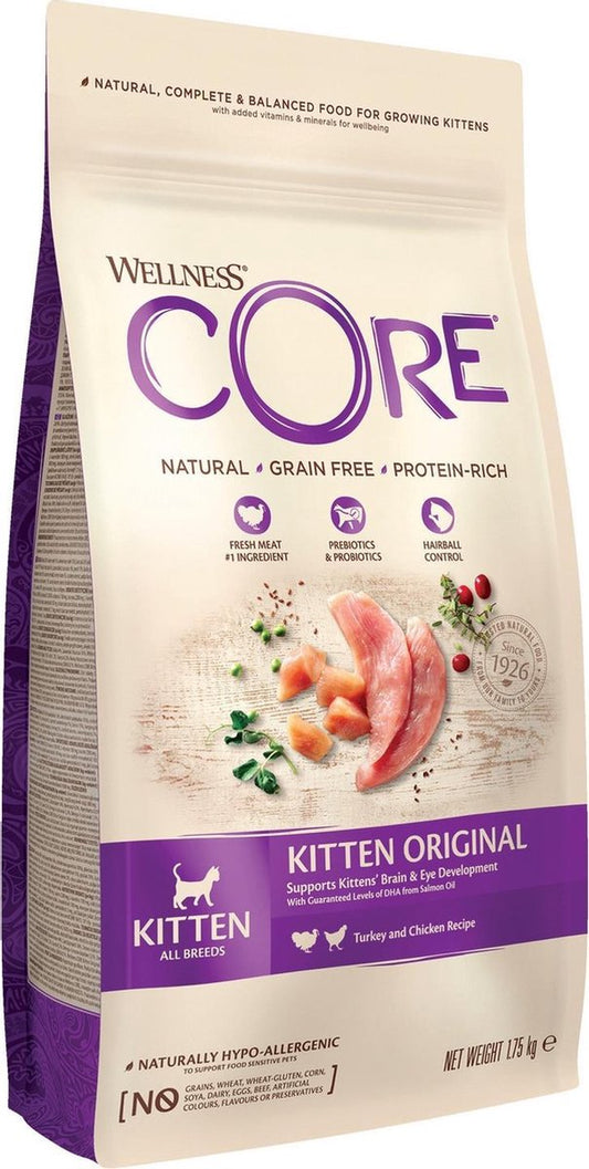  Wellness Core Grain Free Kitten - Kalkoen &amp; Kip - Kattenvoer - 1.75 Kg
