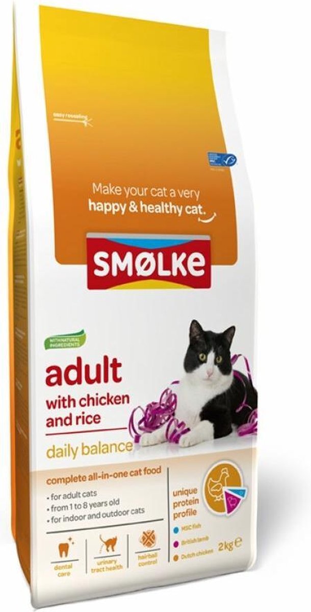  Smolke Kattenvoer Adult Kip 2 Kg