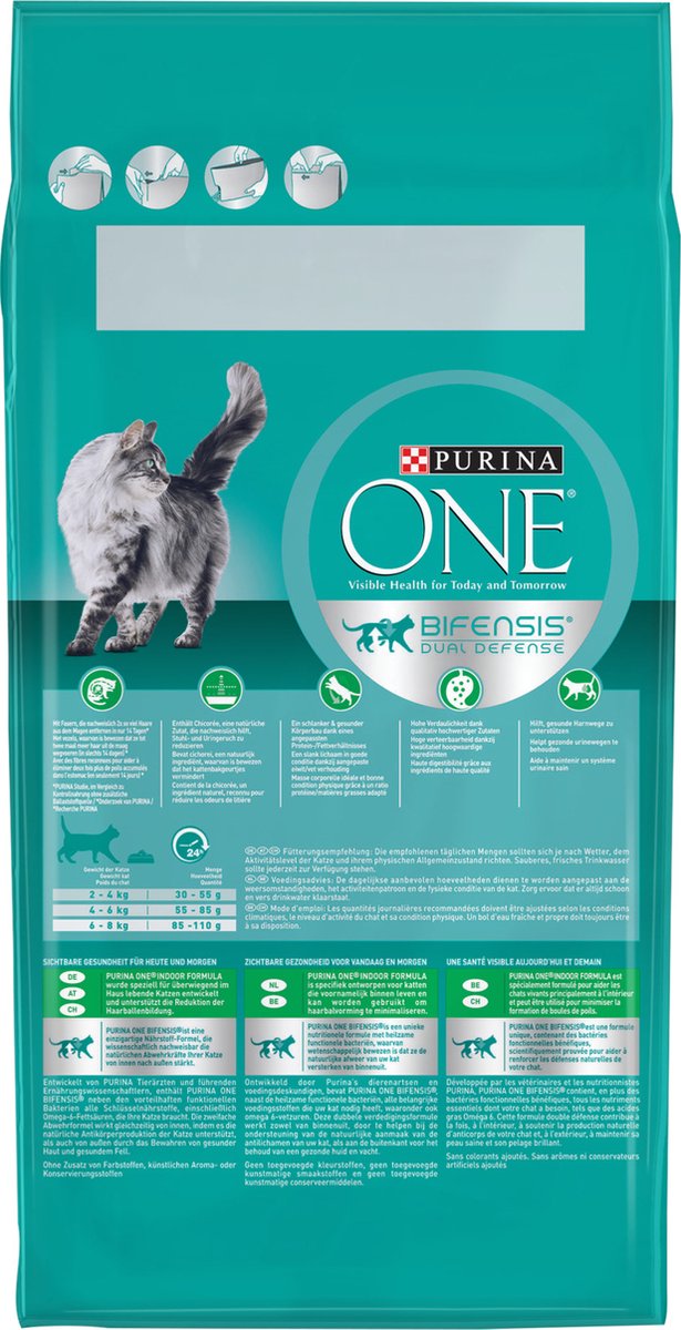 Purina One PURINA® ONE Indoor Rijk Aan Kalkoen &amp; Volkoren Granen Brokjes 1,5 Kg
