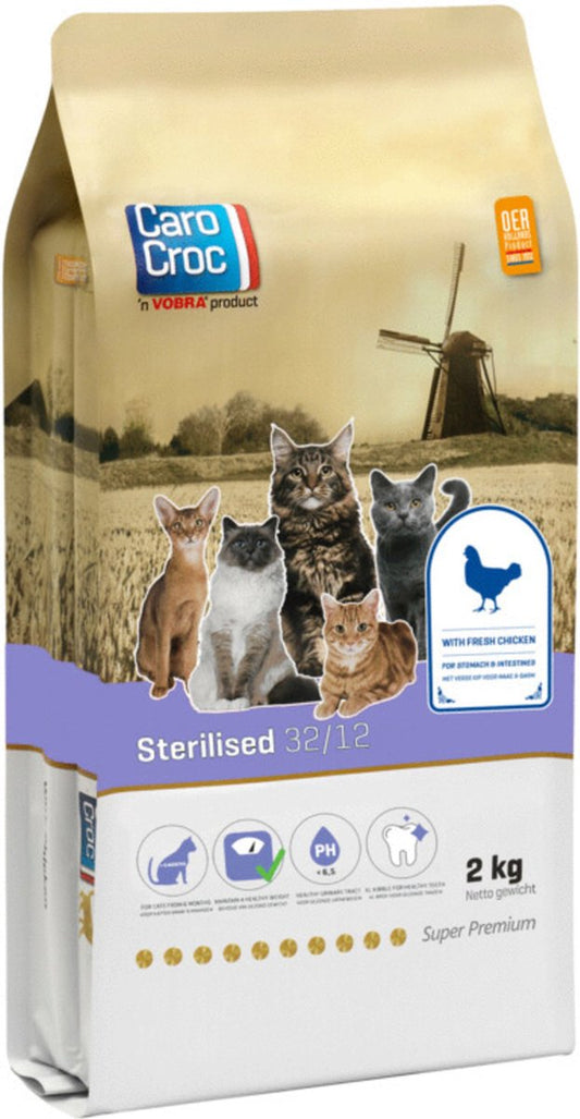  CaroCroc Kattenvoer Sterilised Verse Kip 2 Kg