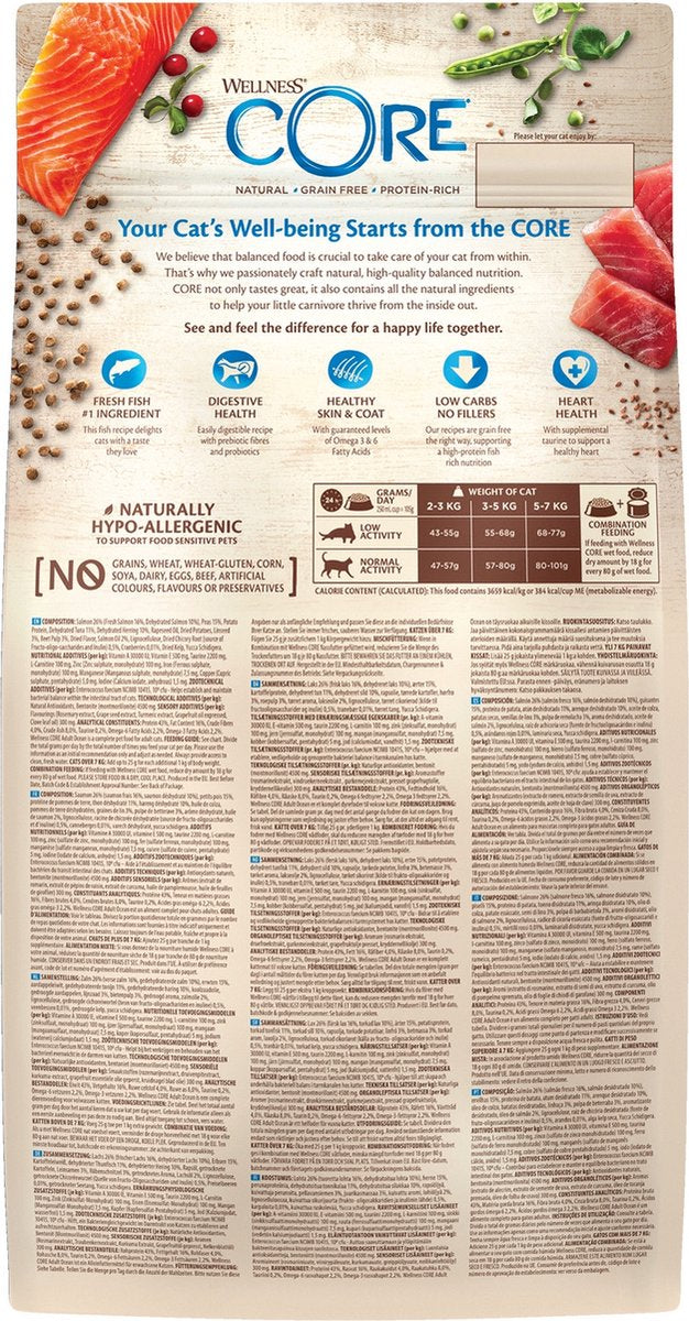  Wellness Core Grain Free Cat Ocean Zalm &amp; Tonijn - Kattenvoer - 1.75 Kg