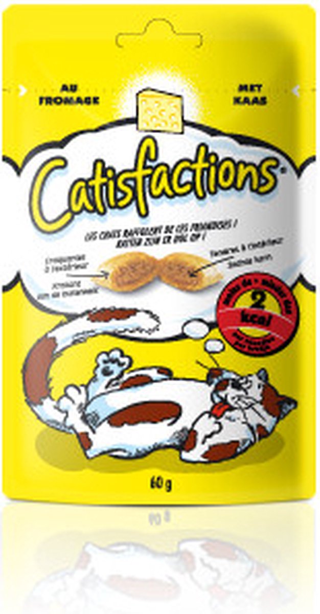  Catisfactions Kattensnoepjes - Kaas - Kattensnack - 60 G - 1 Zakje