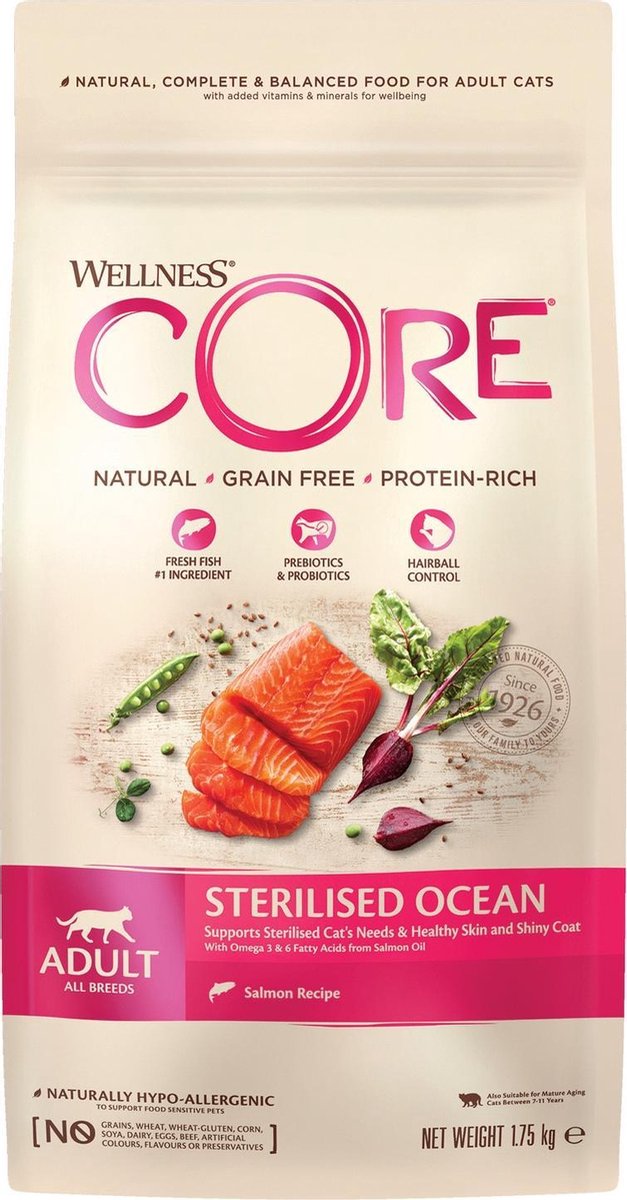  Wellness Core Grain Free Cat Sterilised - Zalm - Kattenvoer - 1.75 Kg