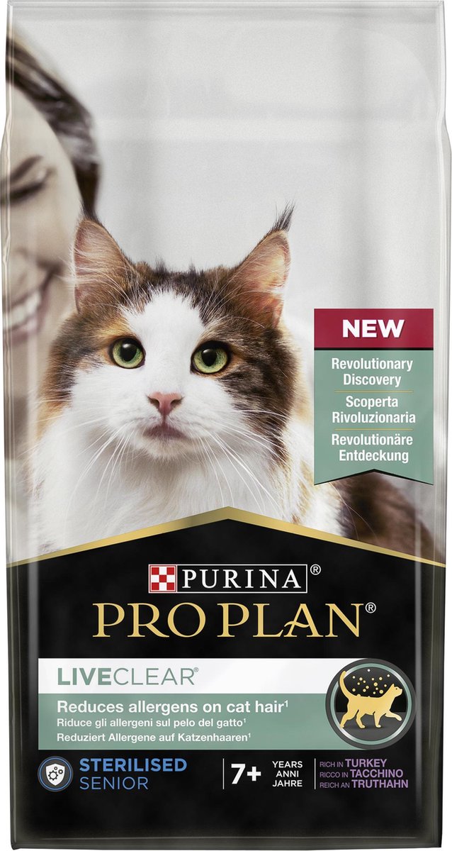  Pro Plan Senior LiveClear Katten Droogvoer - Kalkoen - 1,4 Kg