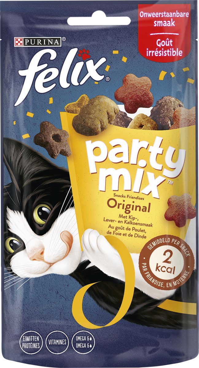 Felix Party Mix - Kattensnacks Original - 8 X 60g