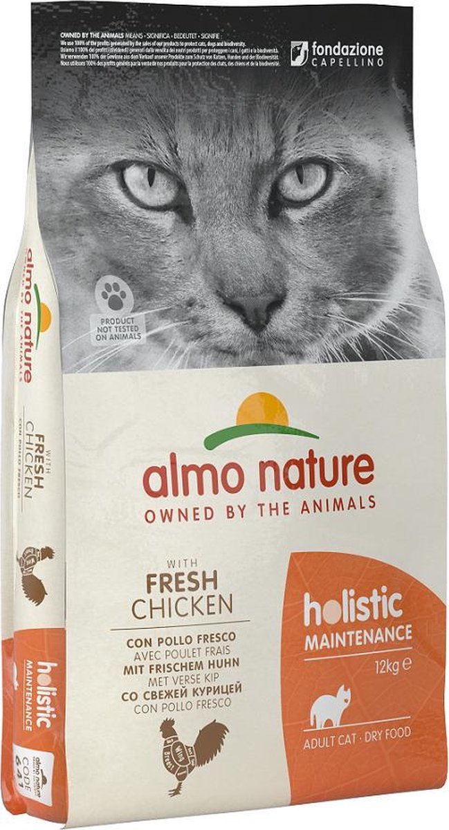  Almo Nature Holistic Droogvoer Voor Volwassen Katten - Kip - In 400gr, 2kg Of 12kg - Holistic Kip - 2kg