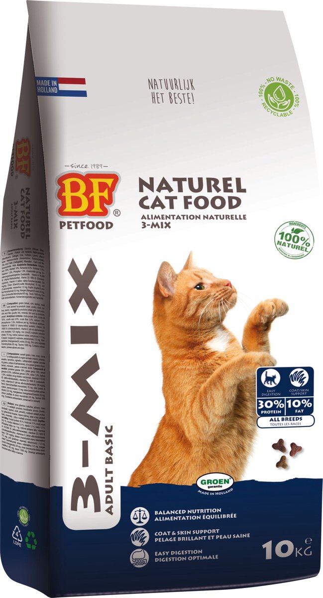  Biofood Kat 3-Mix - Kattenvoer - 10 Kg