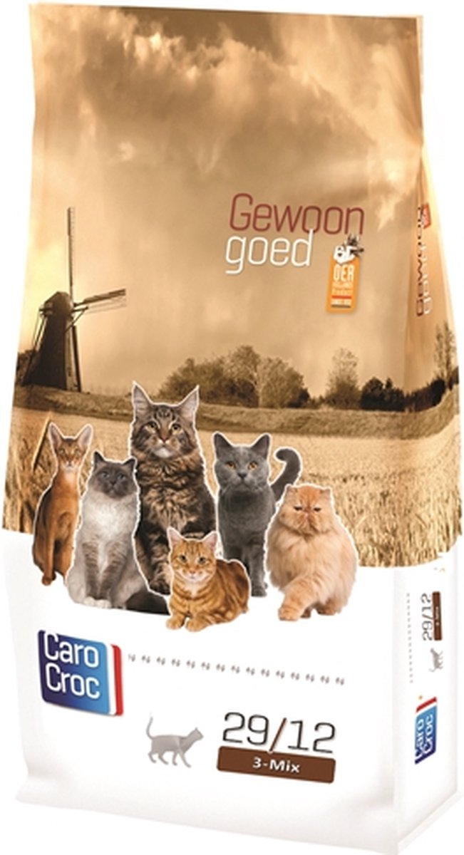  Carocroc Kat 3-Mix Adult - Gevogelte/Rund - Kattenvoer - 7 Kg