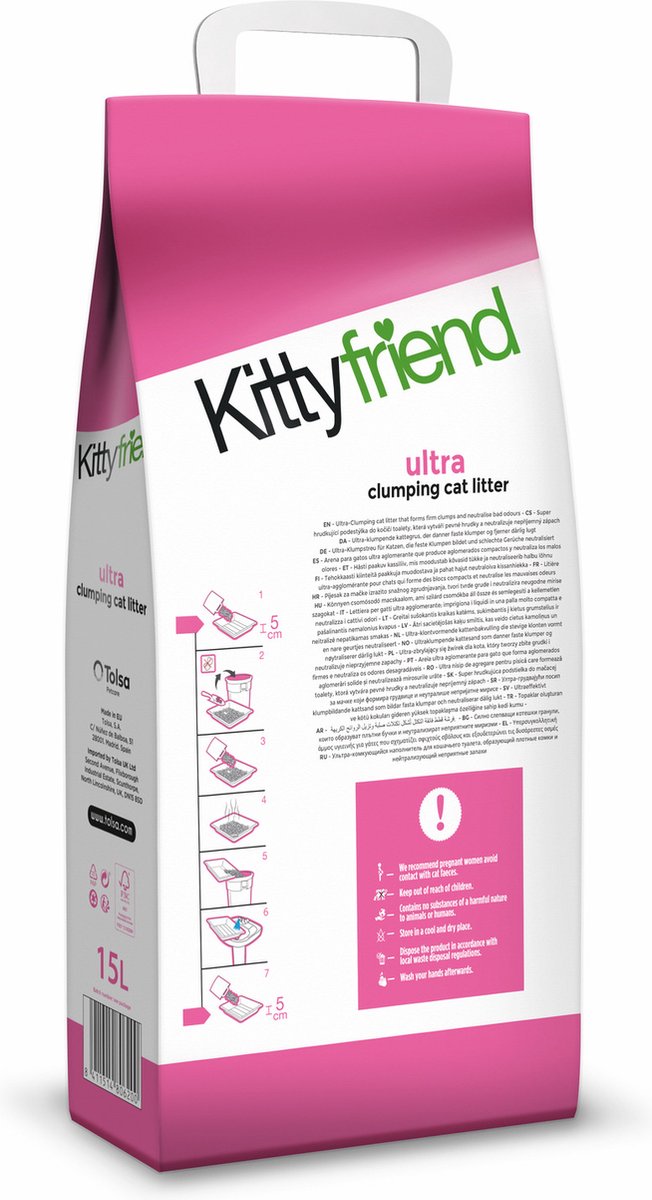  Kitty Friend Ultra Kattenbakvulling 15 Liter
