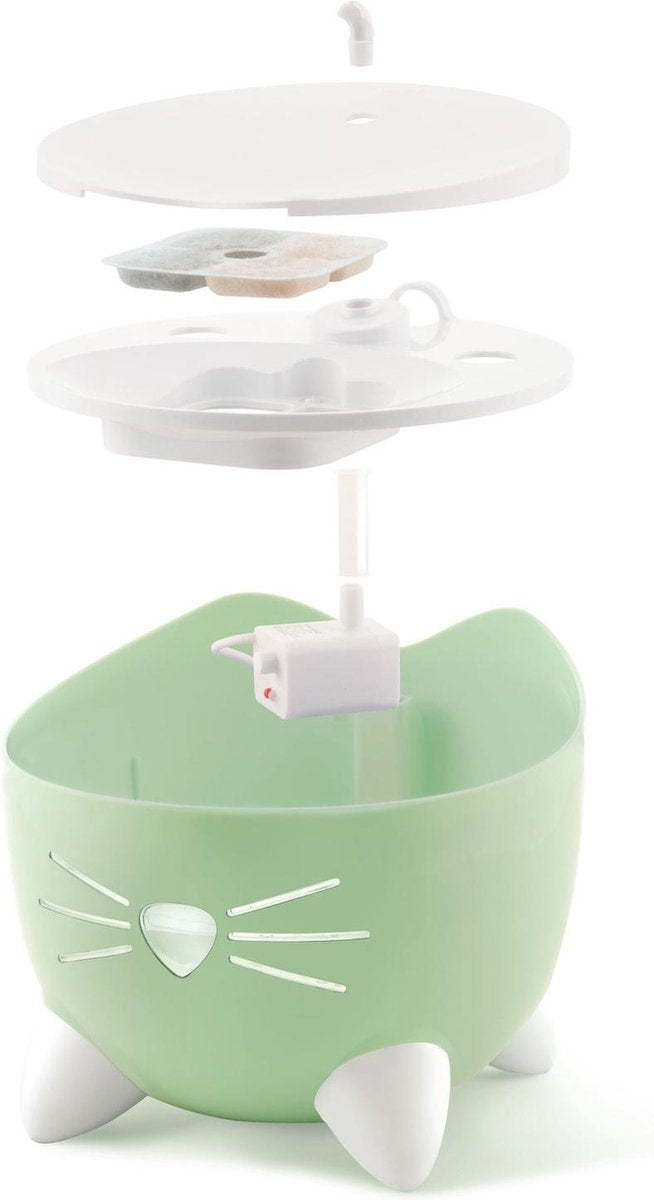  Catit Pixi Fountain - Kattendrinkbak - 20x20x16 Cm Groen