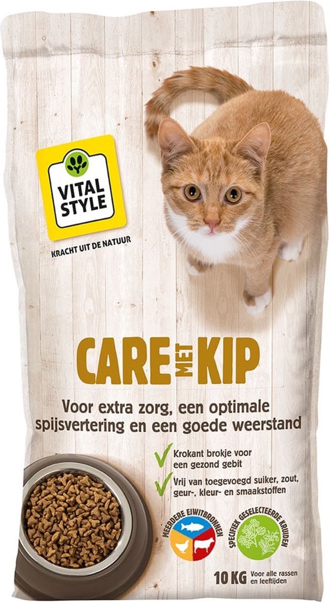  VITALstyle CARE Met Kip - Kattenbrokken - 10 Kg