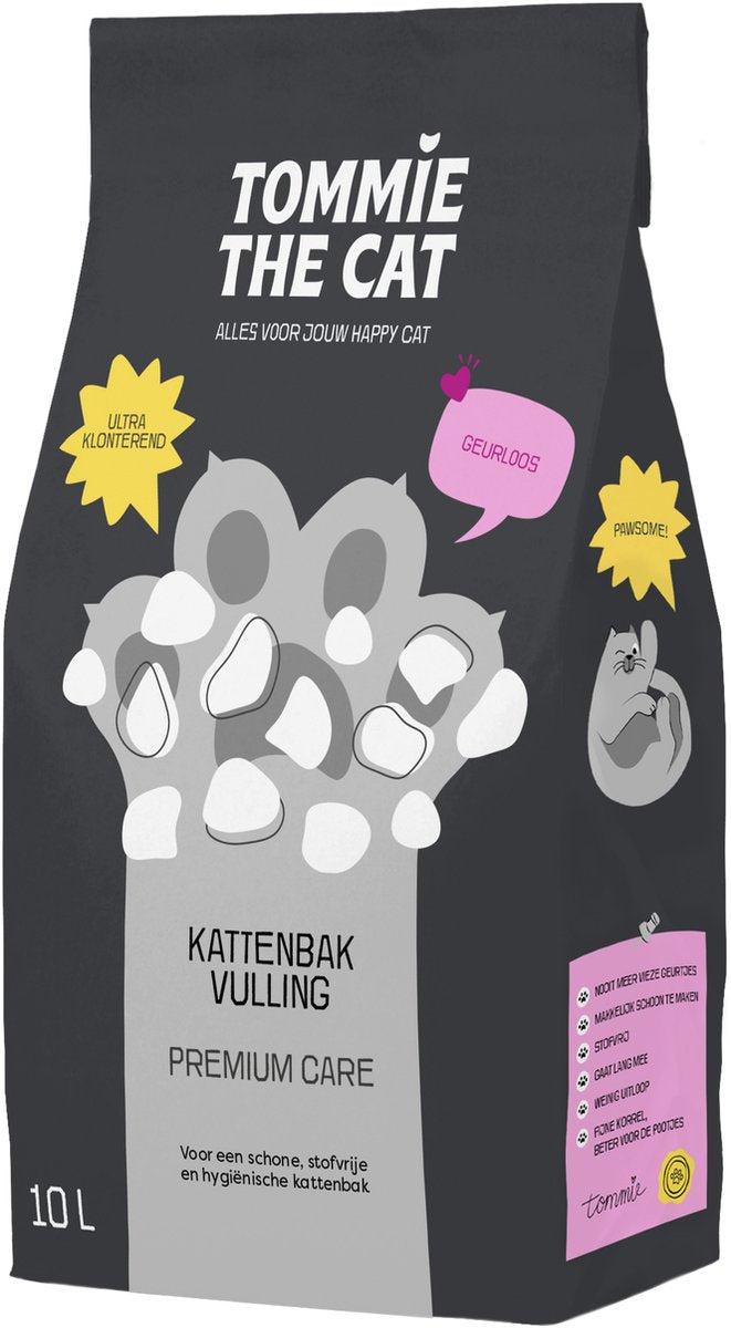  Tommie The Cat - 20L Premium Kattenbakvulling - Geurloos - Ultra Klontvormend &amp; Stofvrij