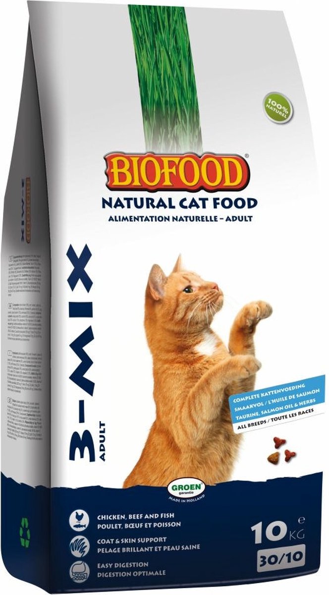  Biofood Kat 3-Mix - Kattenvoer - 10 Kg