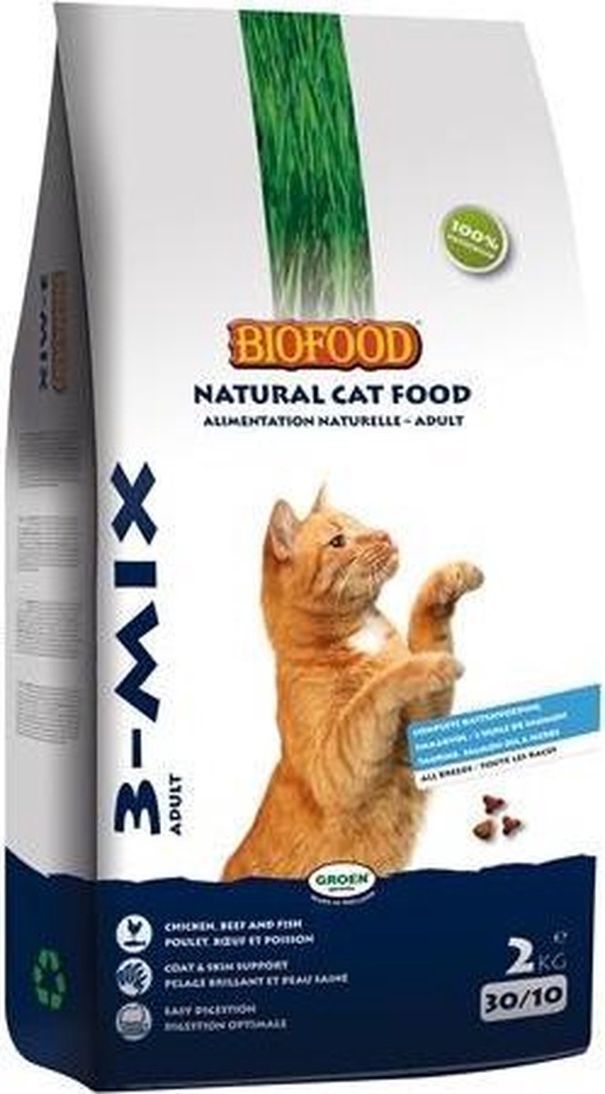  Biofood Kat 3-Mix - Kattenvoer - 10 Kg