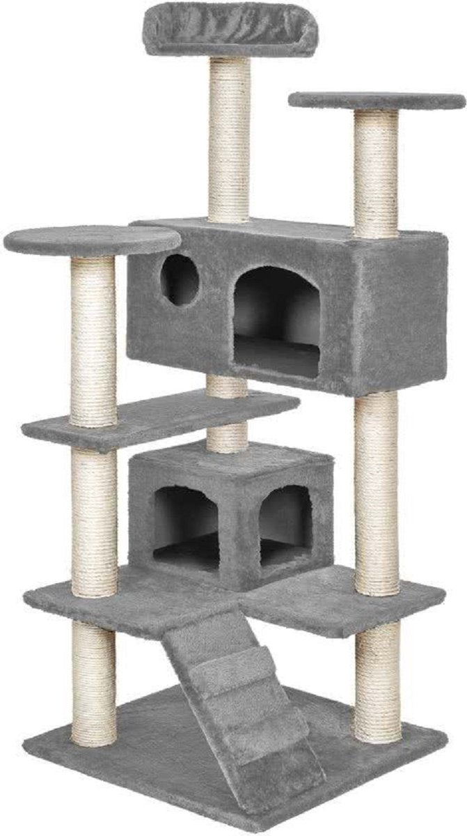  Topmast Krabpaal - Kattenpaal - Mickey - 50 X 50 X 132 Cm - Grijs