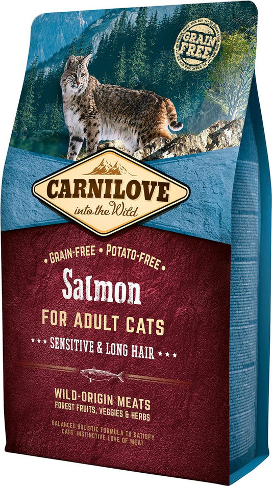  Carnilove Granenvrij Zalm Sensitive &amp; Long Hair 6kg