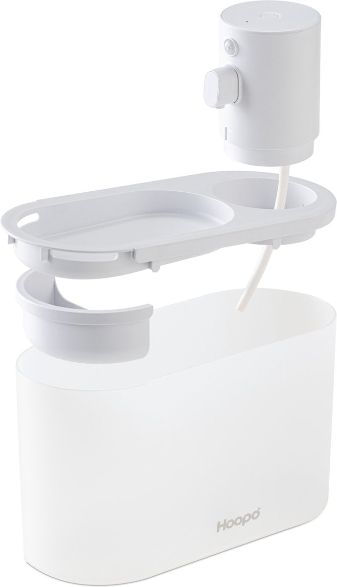  Hoopo® Agua - DRAADLOZE Waterfontein Katten - SMART Waterfontein Katten - UVC Disinfectie - 2 Liter - Automatische Katten Fontein