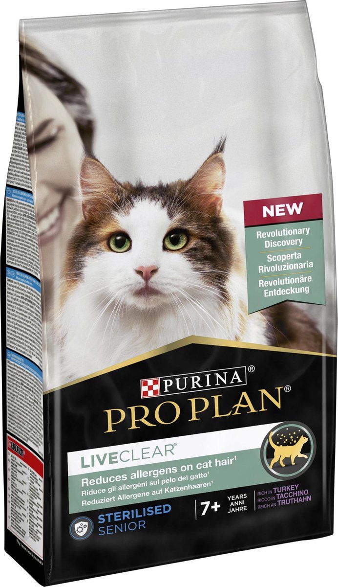  Pro Plan Senior LiveClear Katten Droogvoer - Kalkoen - 1,4 Kg