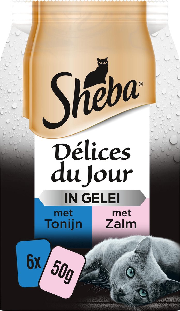  Sheba - Delices Du Jour - Katten Natvoer - In Gelei - Zalm &amp; Tonijn - 36 X 50g