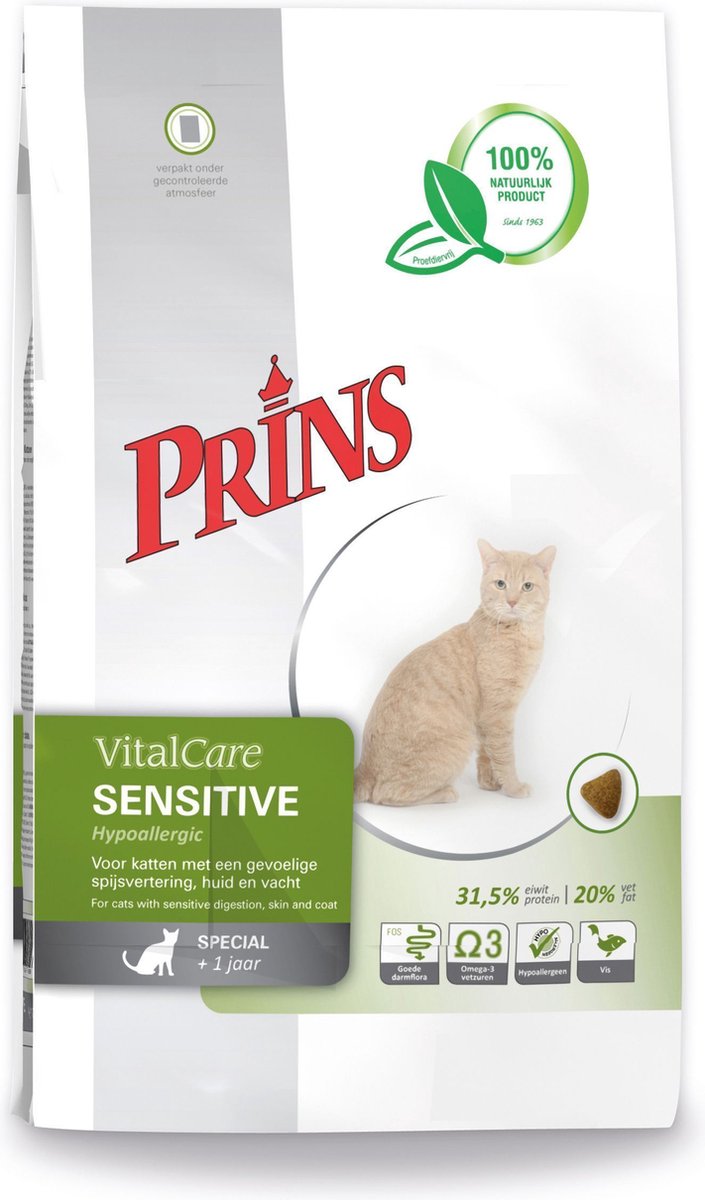  Prins - VitalCare Sensitive Hypoallergic - Kattenvoer - 5 Kg