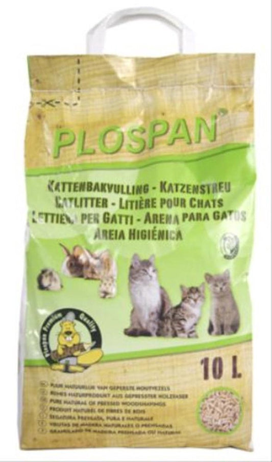  Plospan Houtkorrel Kattenbakvulling - 10 Ltr