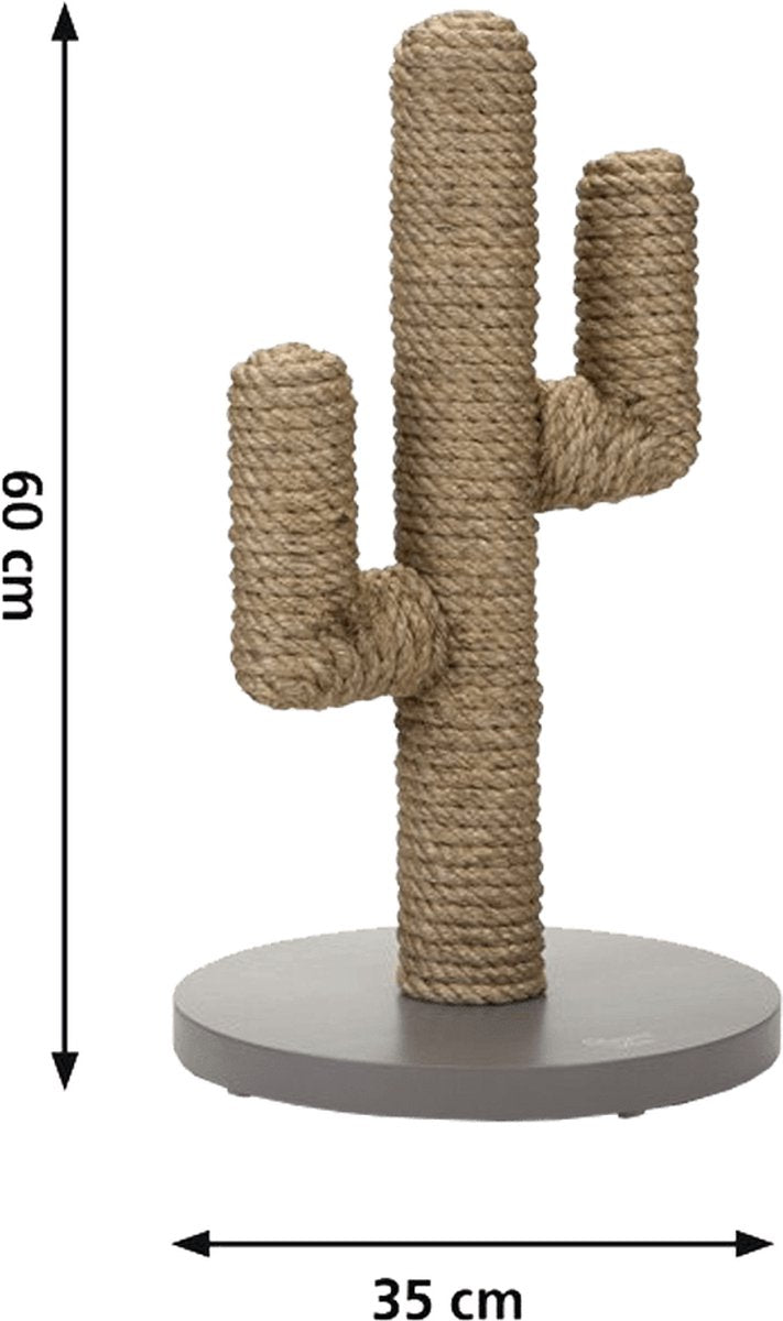  Designed By Lotte Houten Cactus - Krabpaal - Taupe - 35 X 35 X 60 Cm