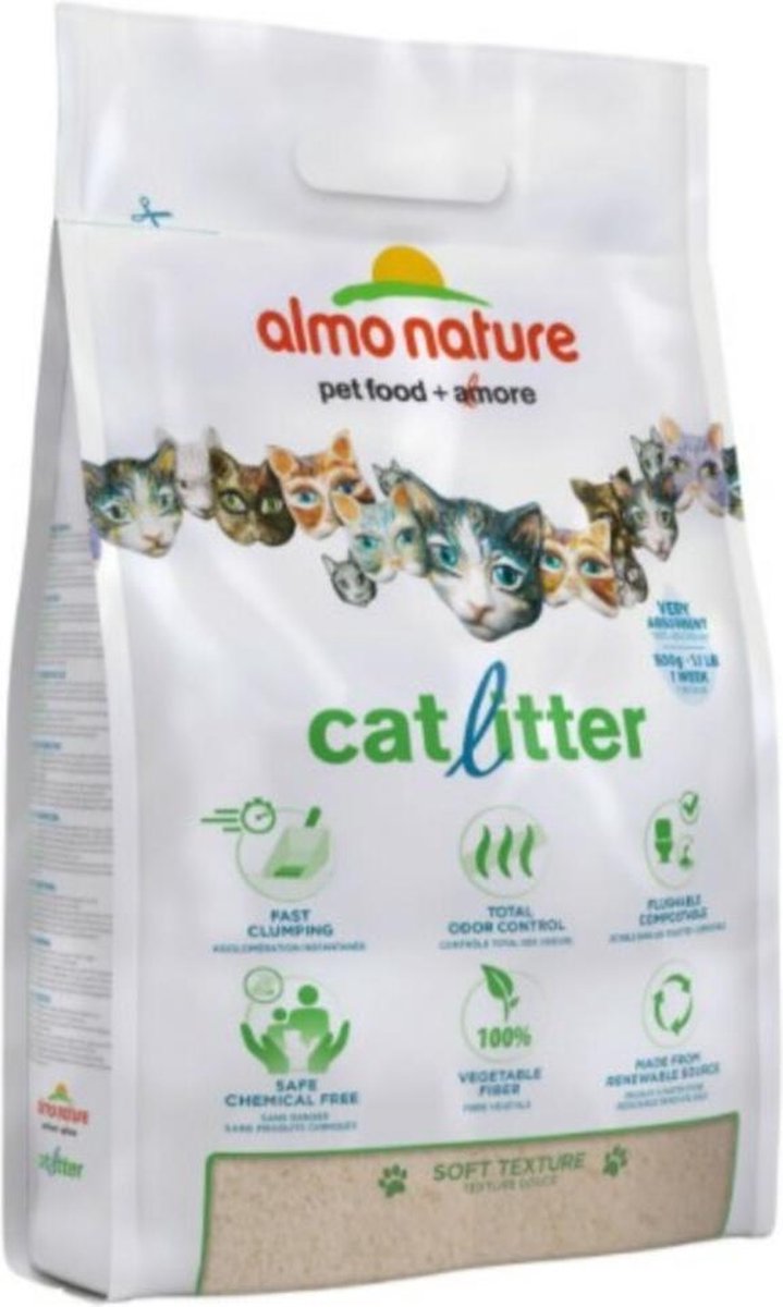  Almo Nature Zuinige Kattenbakvulling Klontvormend En Milieuvriendelijk - Inhoud 4,54 Kg