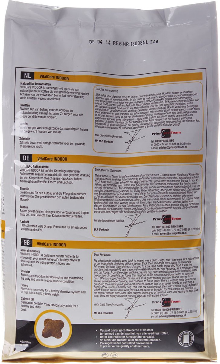  Prins VitalCare Indoor 5 Kg - Kat