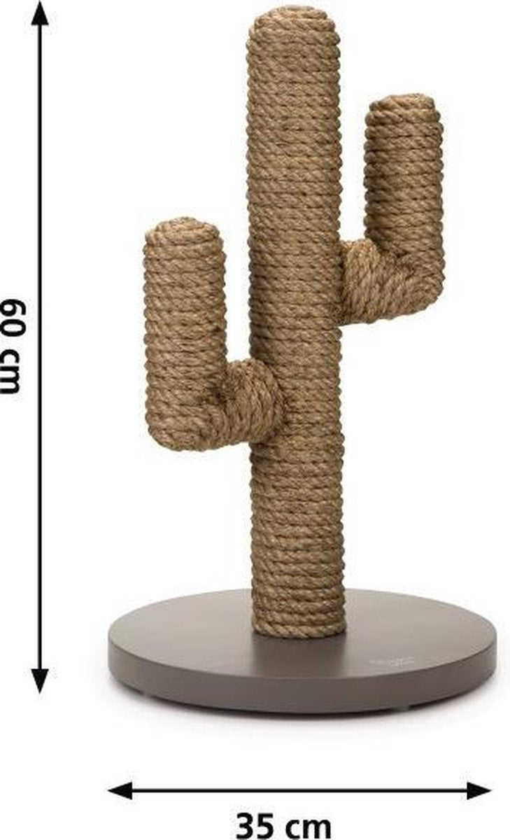  Designed By Lotte Houten Cactus - Krabpaal - Taupe - 35 X 35 X 60 Cm