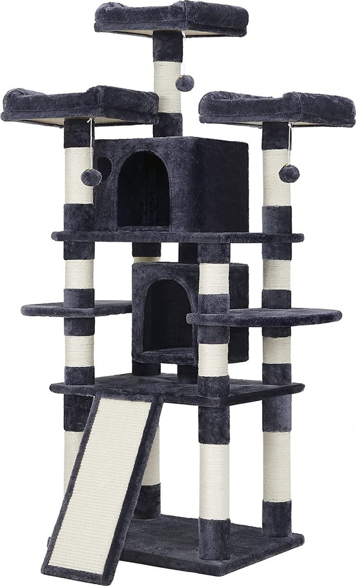  Soph &amp; Tess Krabpaal Voor Katten - Kattenboom -Donker Grijs - 60 X 55 X 172 Cm