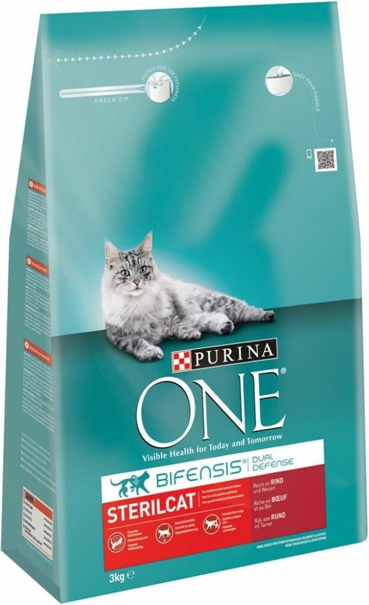  4x Purina One Sterilcat Rund - Tarwe 3 Kg