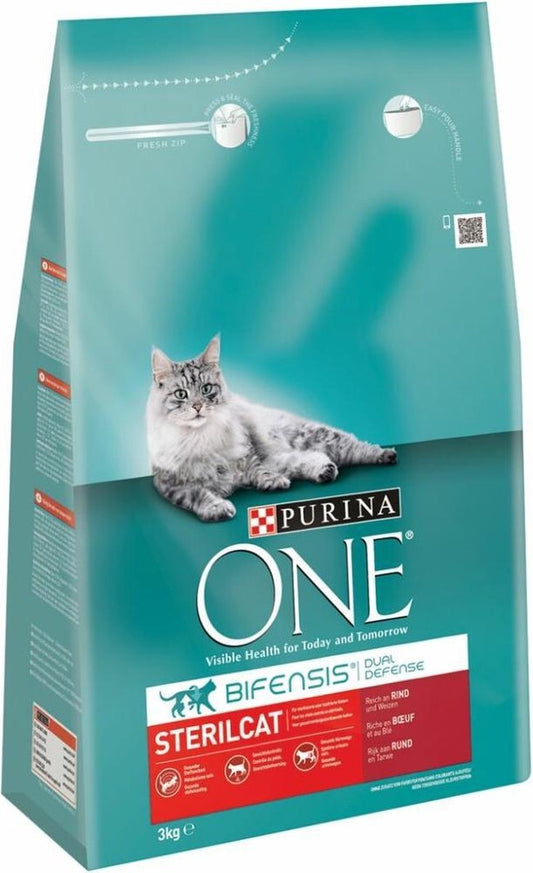  4x Purina One Sterilcat Rund - Tarwe 3 Kg