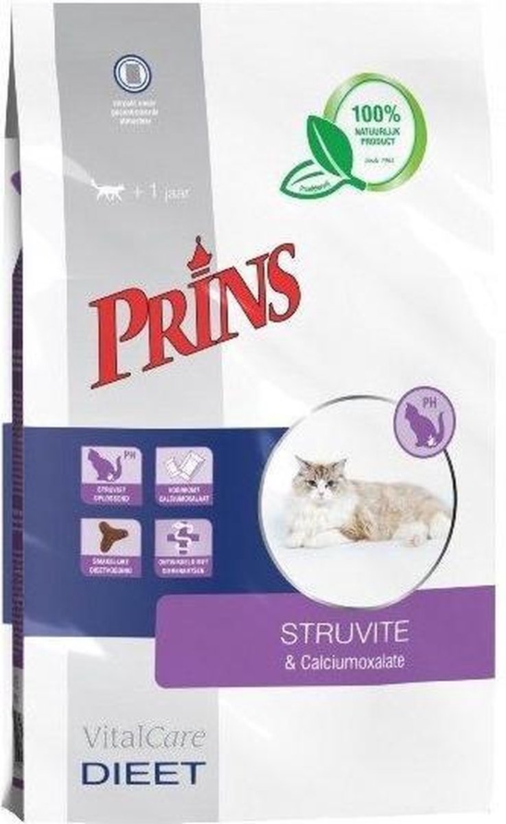  Prins VitalCare Dieetvoeding Struvite &amp; Calciumoxalaat 5 Kg - Kat