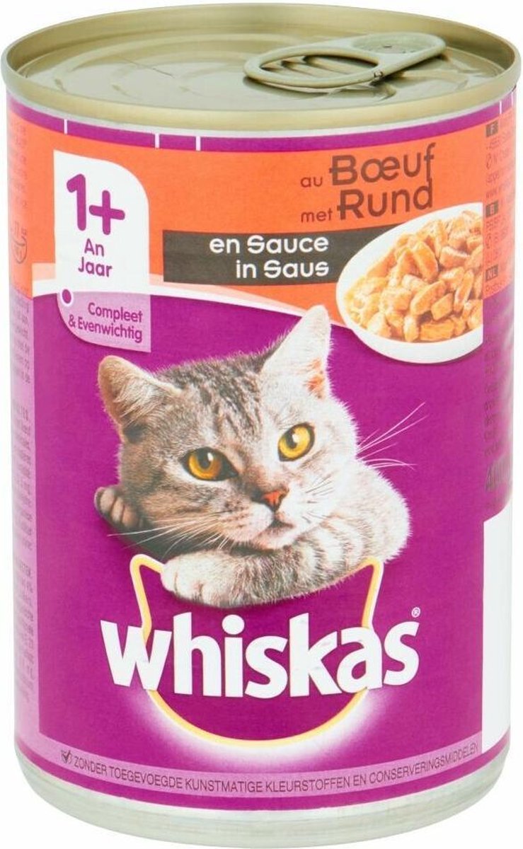  Whiskas Natvoer - Adult - Rund - 12 X 400 Gr