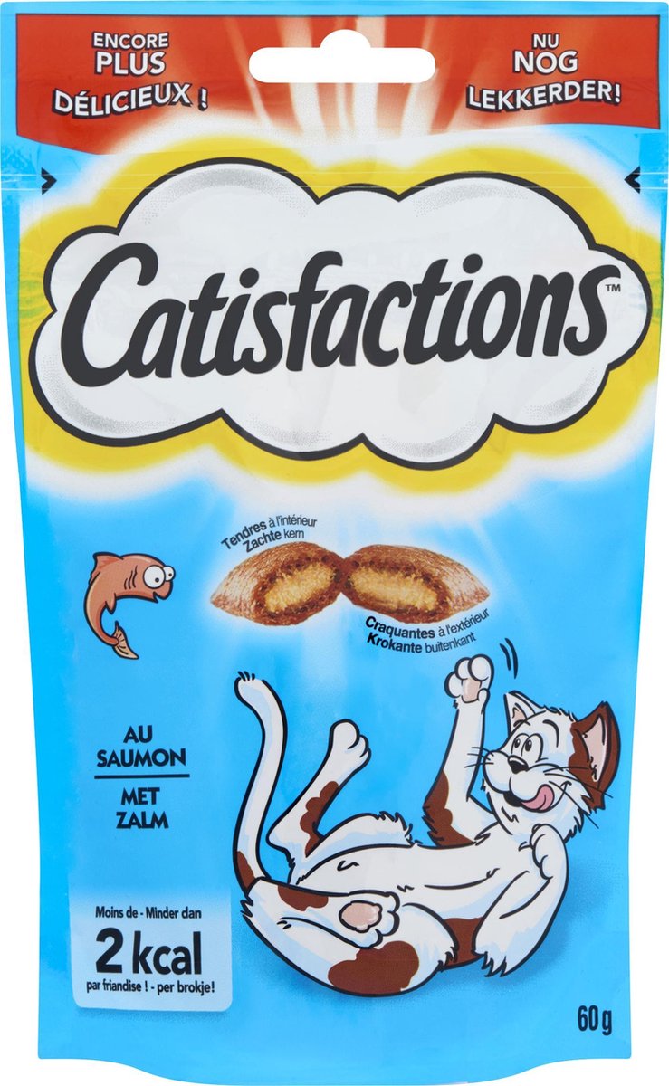  Catisfactions Kattensnack - Zalm - 6 X 60 Gr