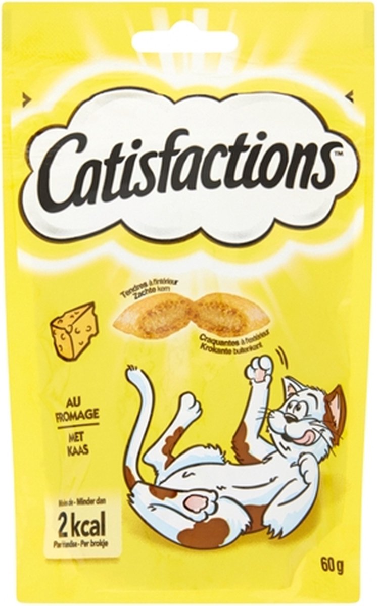  Catisfactions Kattensnoepjes - Kaas - Kattensnack - 60 G - 1 Zakje