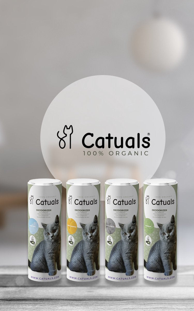  Catuals Kattenbakvulling Geurverdrijver - Neutraliseert Urinegeur Van Katten - Cotton Fresh - 500g