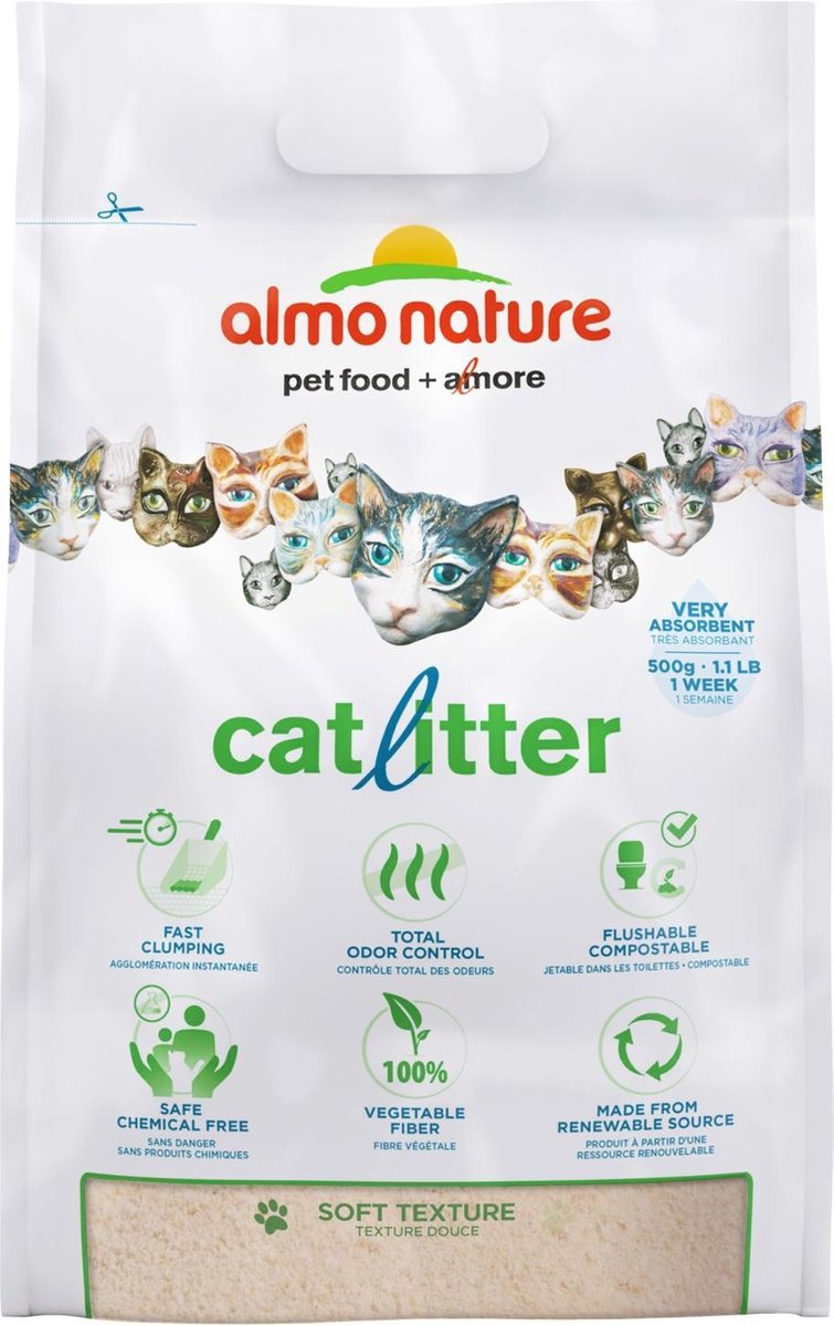  Almo Nature Zuinige Kattenbakvulling Klontvormend En Milieuvriendelijk - Inhoud 4,54 Kg